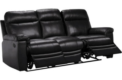 Collection New Paolo Large Manual Recliner Sofa - Black